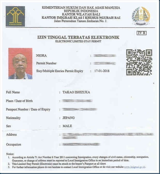 Kertas Izin Tinggal terbatAS