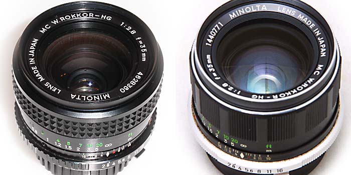 【美品】MINOLTA MC W.ROKKOR-HG 35mm f2.8