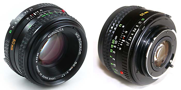 【美品】MINOLTA MD ROKKOR 50mm f1.7